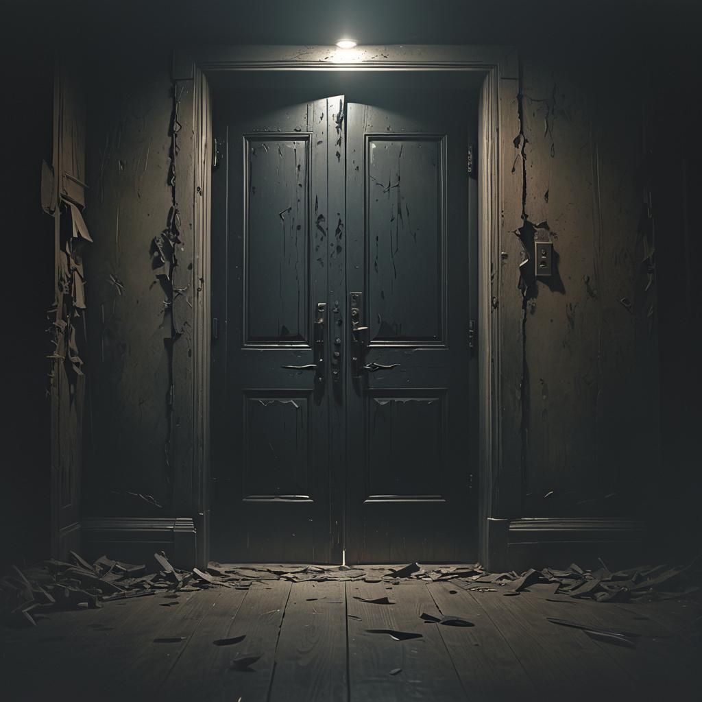 Eerie Doorway to Darkness: Cinematic Matte Painting