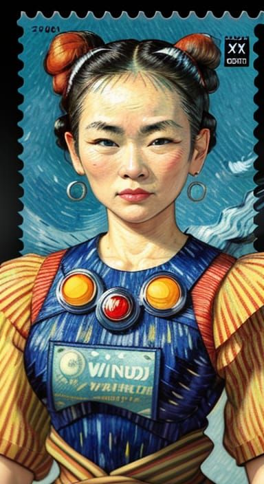 Cinematic Portrait of a Woman in a Solar Flare Setting