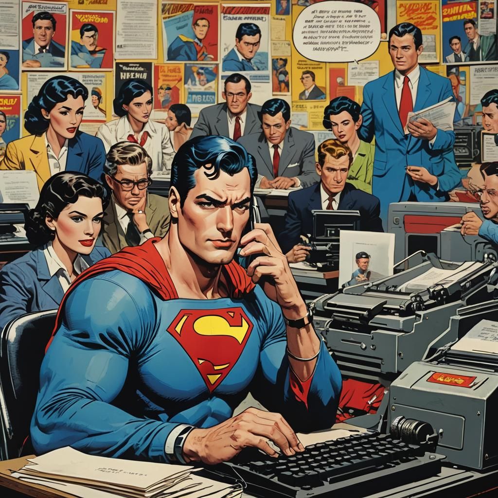 Superman's Resignation Letter in Pop Art Style