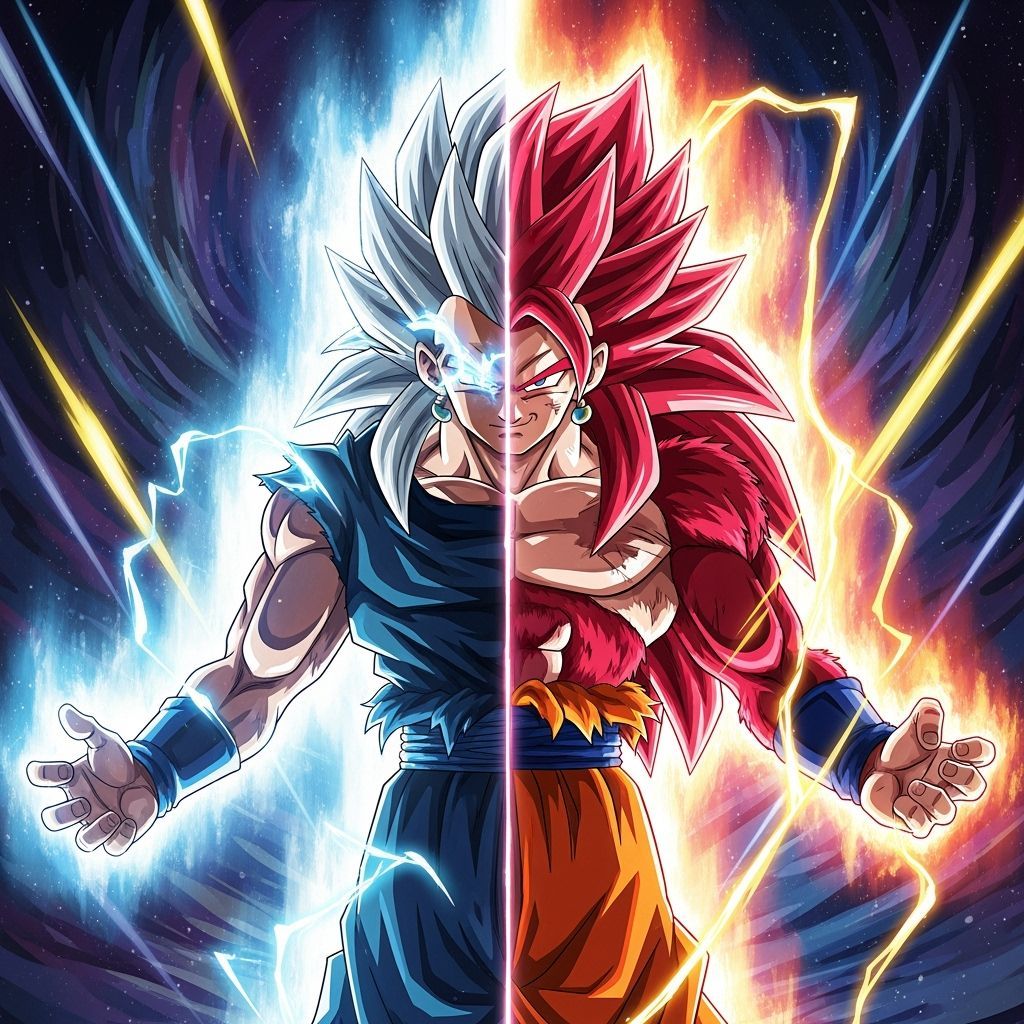 Majestic Warrior with Fiery Aura in Dynamic Art Style