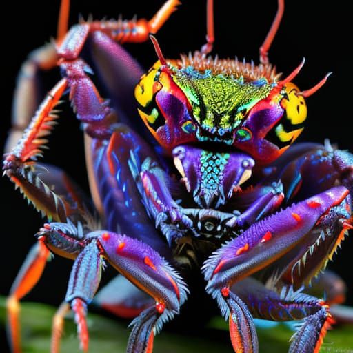 Sinister Alien Hybrid Creature in a Dark Fantasy Style