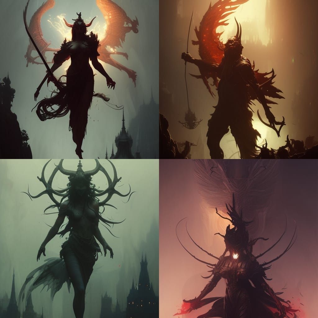 Hyperdetailed Devil in Dark Fantasy Style