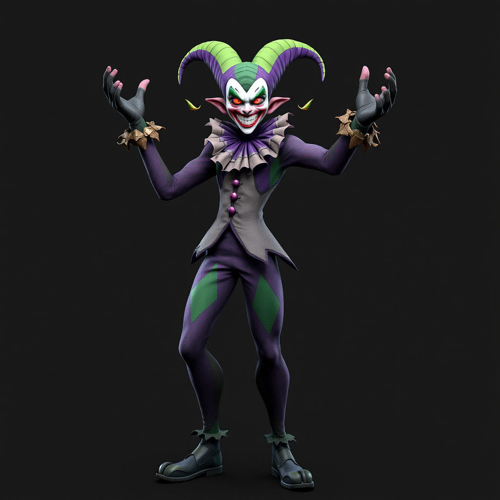 Shaco the Demon Jester: 3D Anime Art