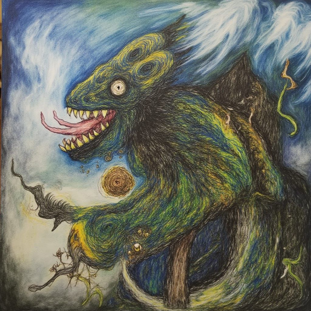 Mystical Chimera Chirps in a Chthonic Landscape