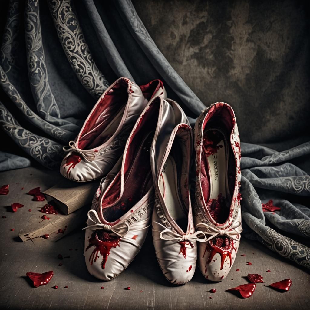 bloody but beautiful ballet slippers
