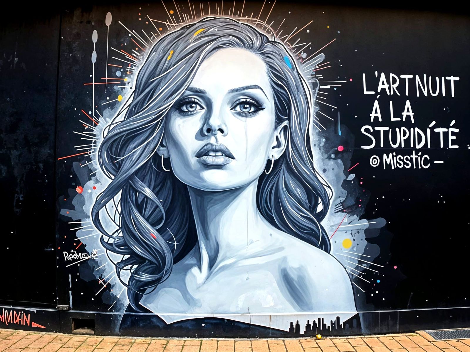 Vamp Lady Graffiti Art Inspired by French Street Art