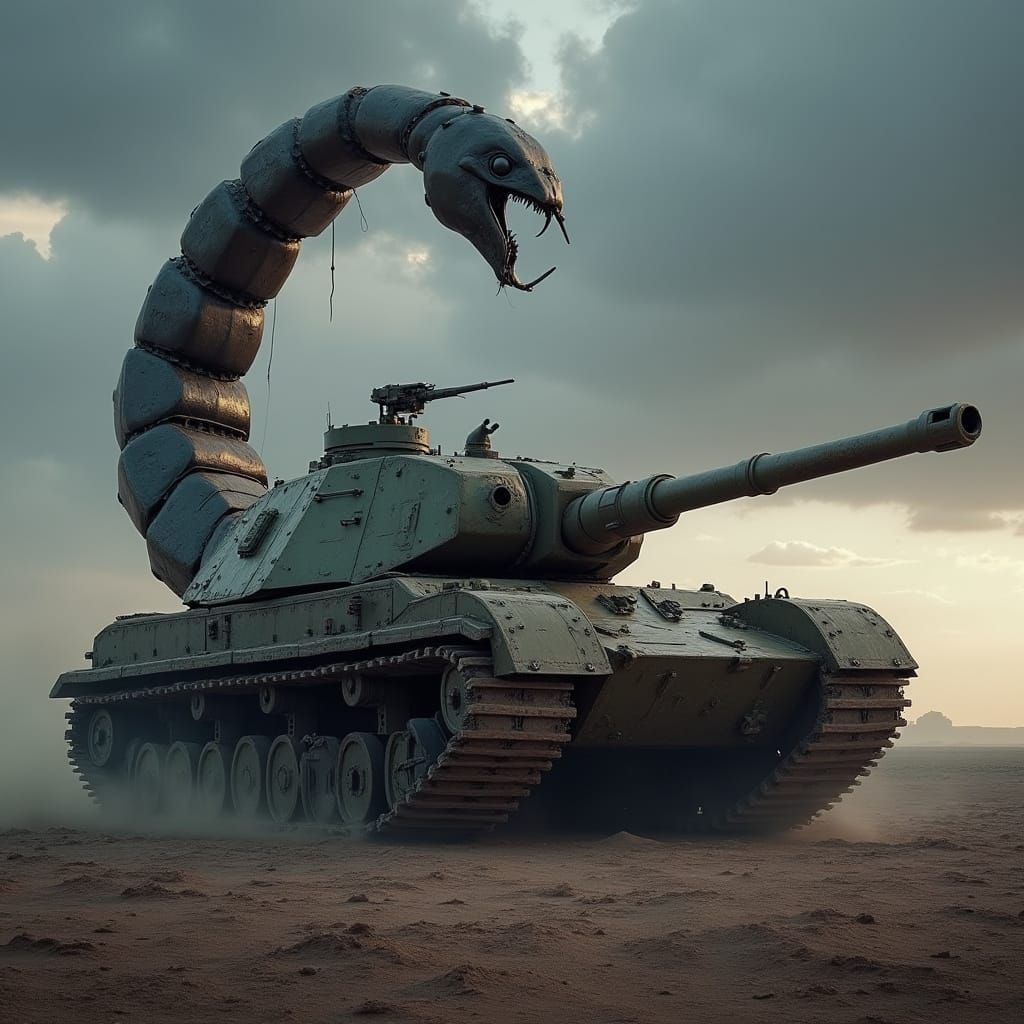 Scorpion Tank Hybrid: Soviet T-34 Meets Giant Insect