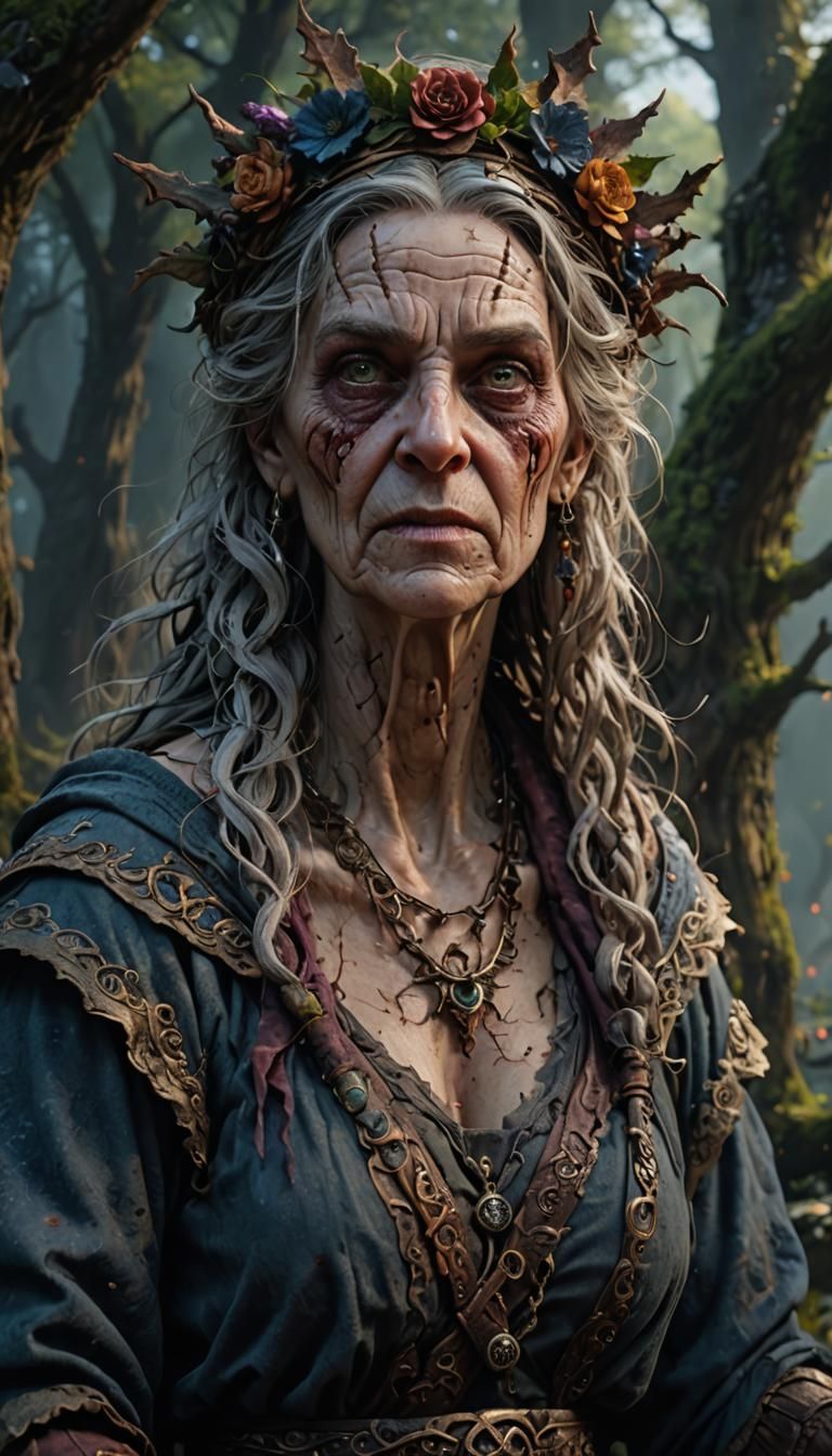 Motherly Hag in Detailed Fantasy Concept Art