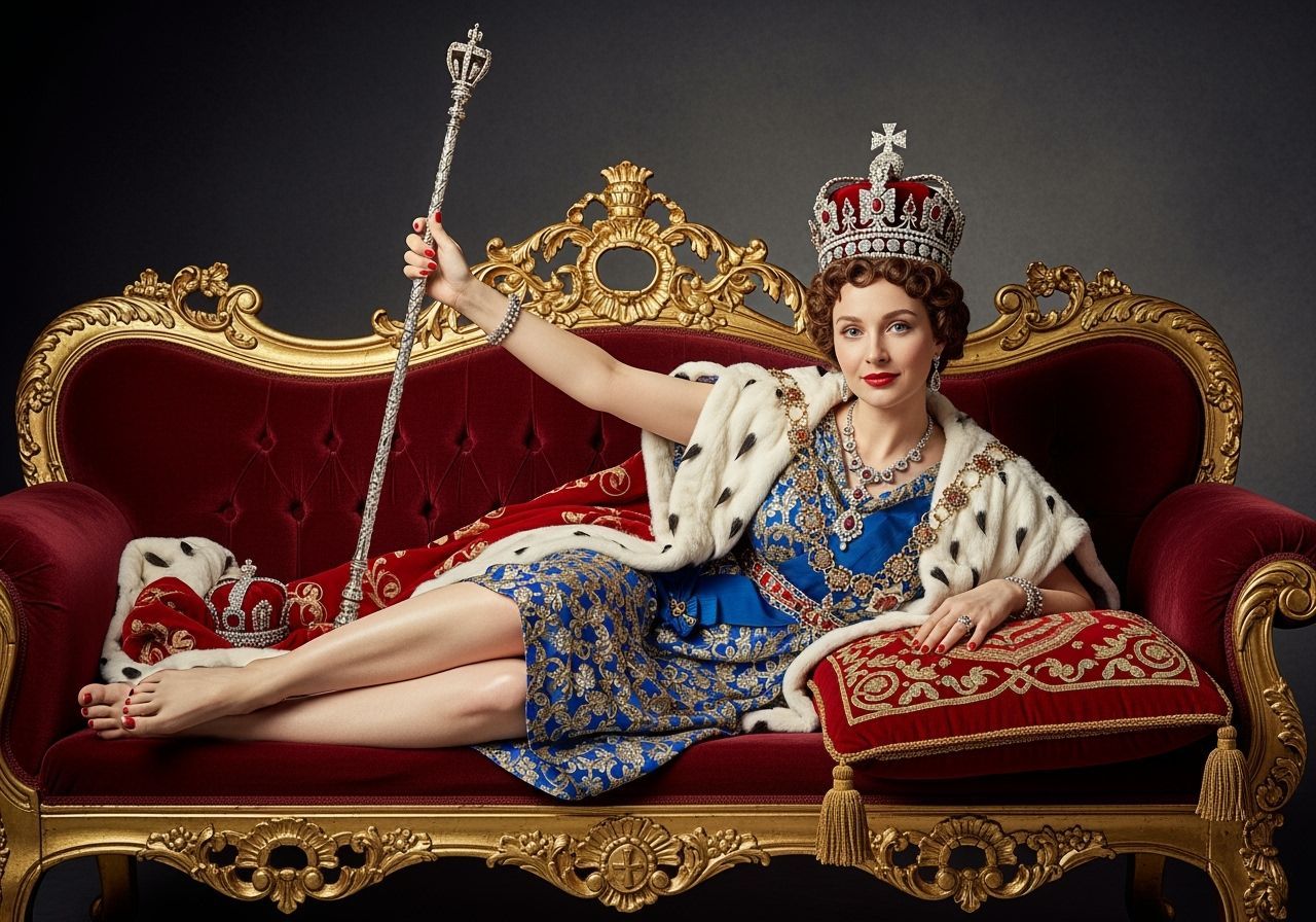 Russian Tsarina Lounging on a Throne in Fashion Photography ...