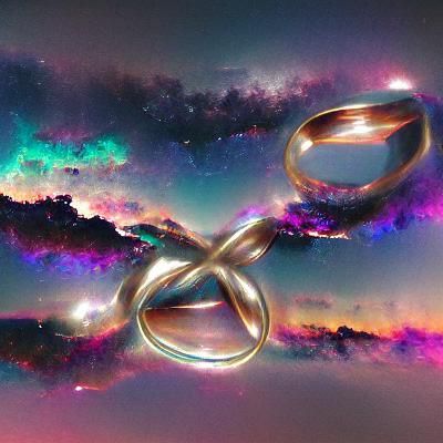 Abstract Interwoven Lines in Monochromatic Style