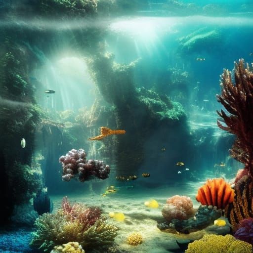 Epic Underwater Scene: Digital Matte Painting