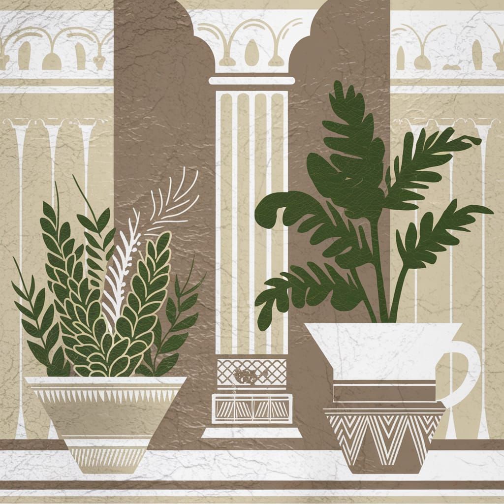 Abstract Coffee Texture with Romanesque Shadow Depth