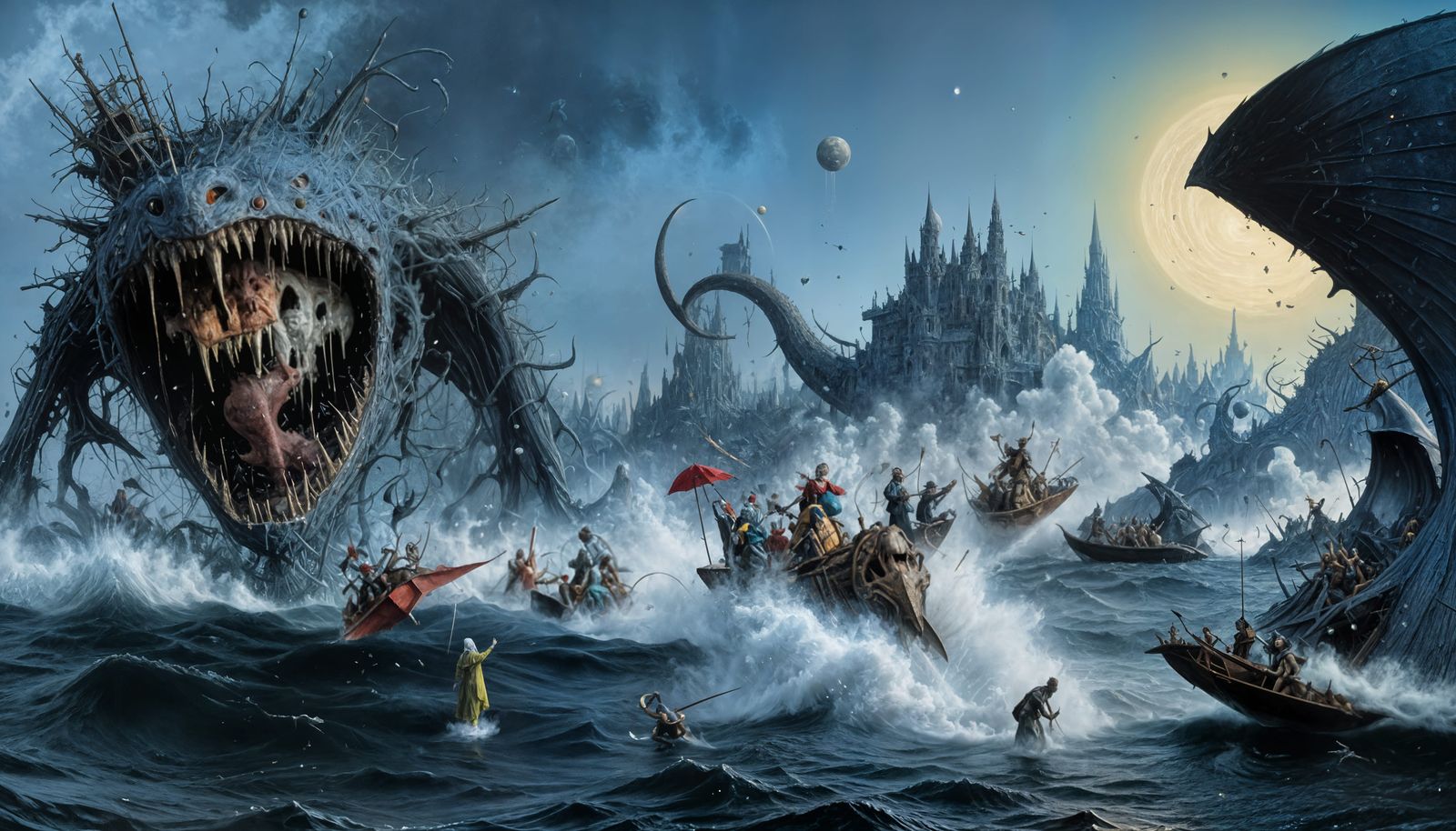 ...and there was a great commotion in the sea...