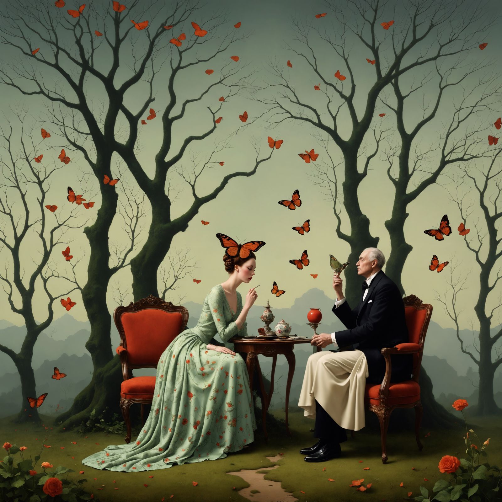 Tragic End of Relationship in Surreal Style