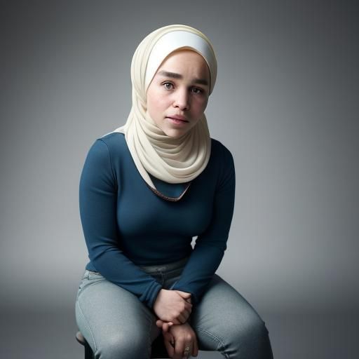 Dragon Backdrop Portrait of Woman in Hijab