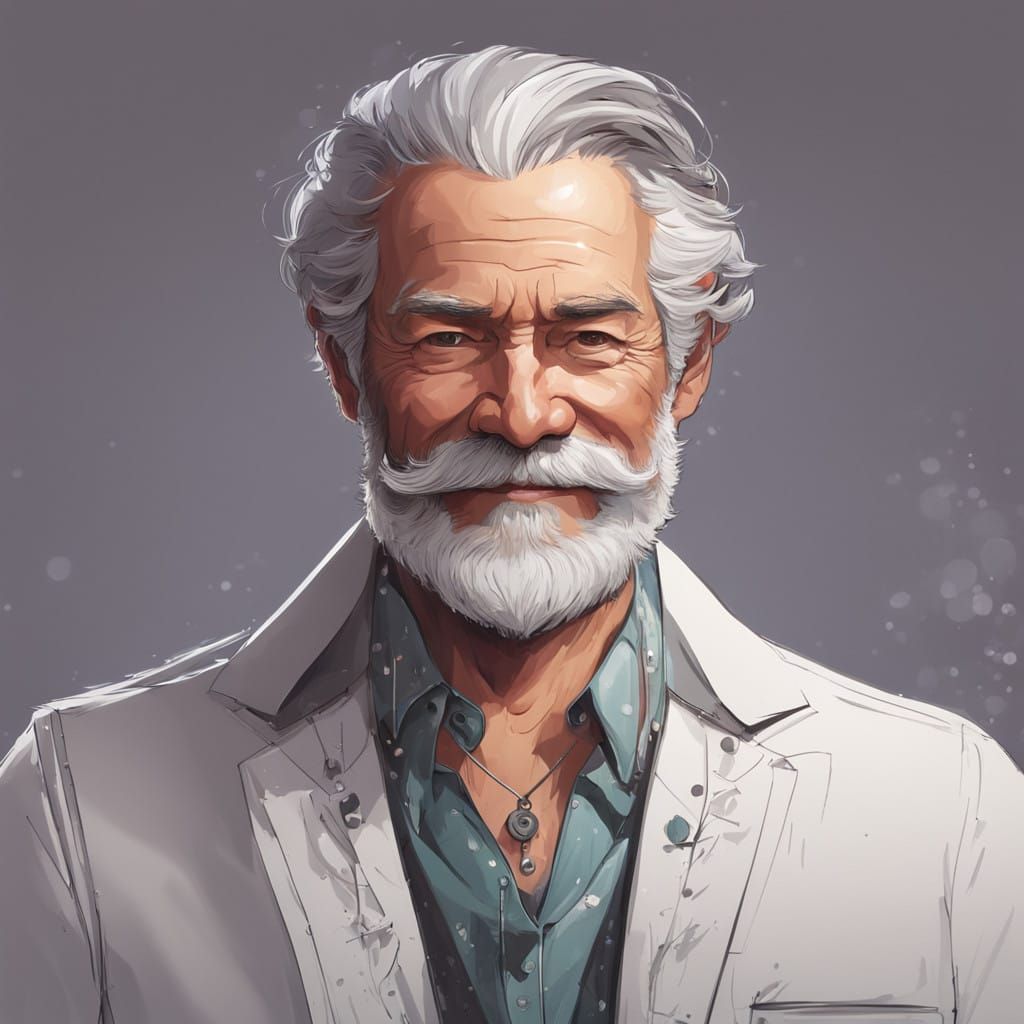 Distinguished Gentleman with Luxuriant Mustache