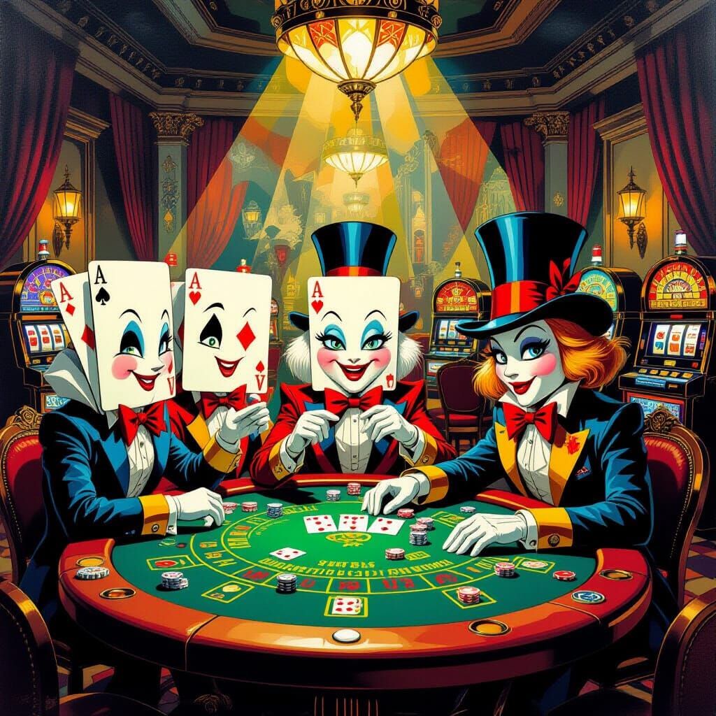 Surreal Alice in Wonderland Cards Play Casino Games