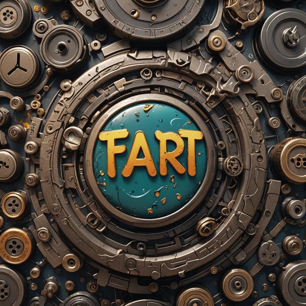 FART Button: Detailed Matte Painting in Deep Color