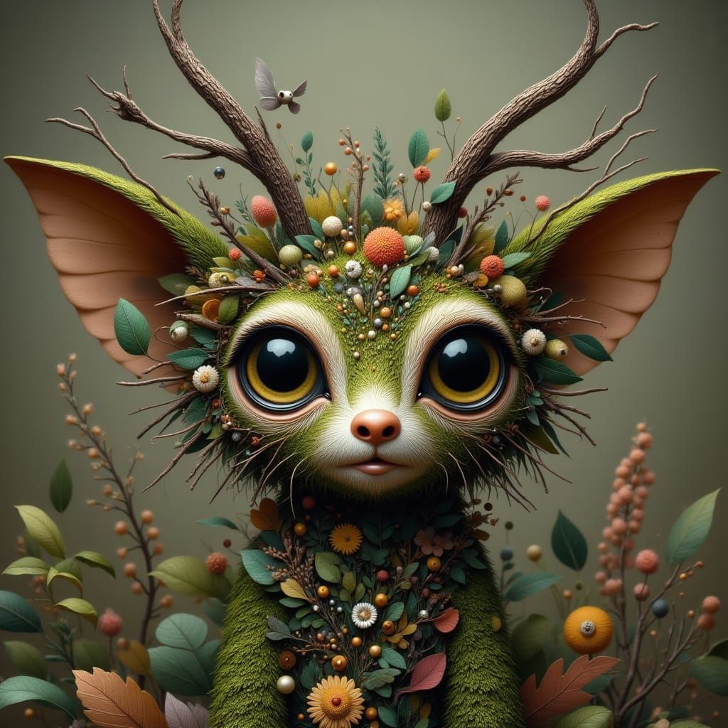 Whimsical Woodland Creature in Hyper-Realistic Style
