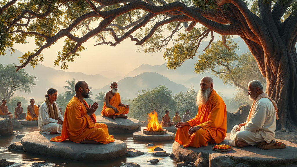 Ethereal Saints Meditating in Ancient Aligarh