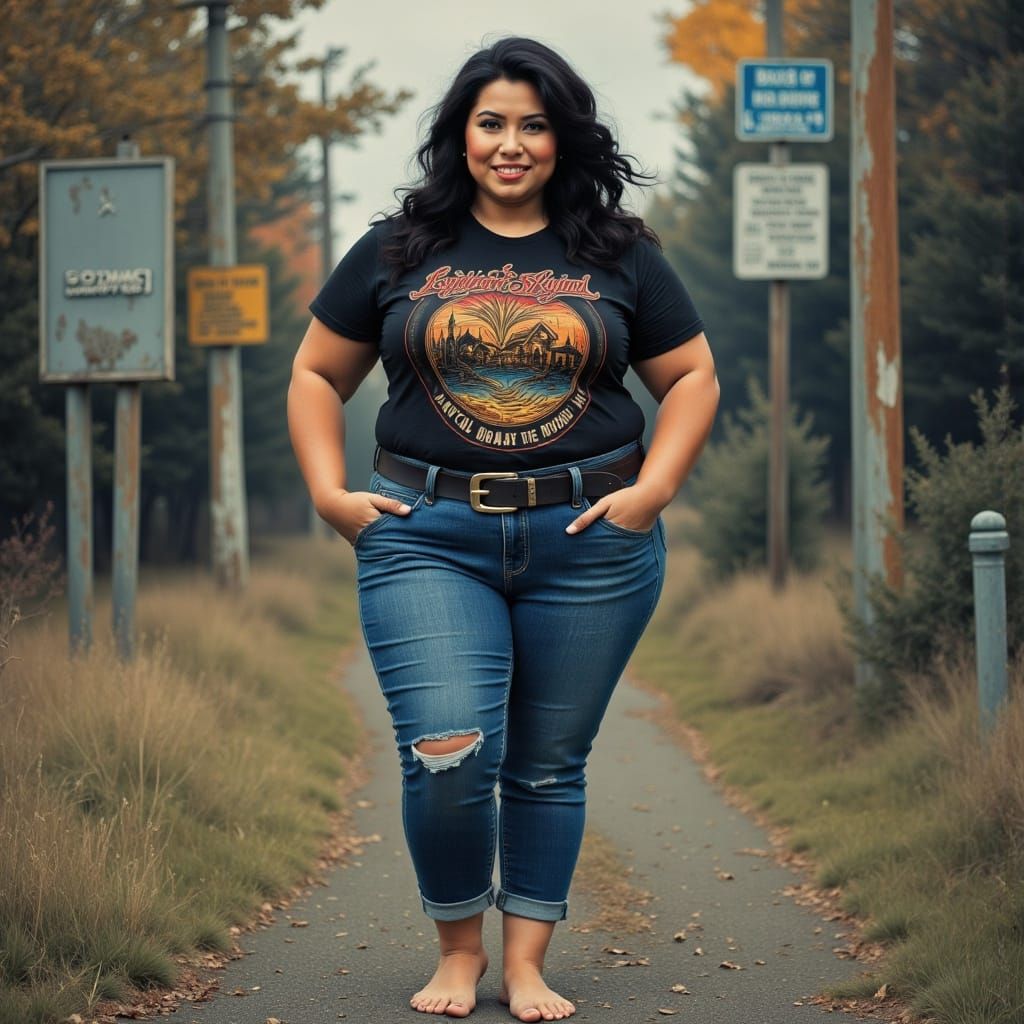 Sultry Rock Rebel in Warm Cinematic Lighting