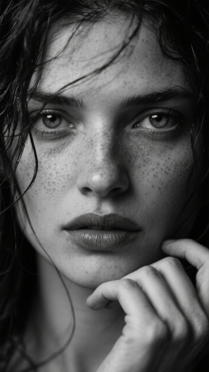 Hypnotic Gaze: A Hyper-Realistic Editorial Portrait