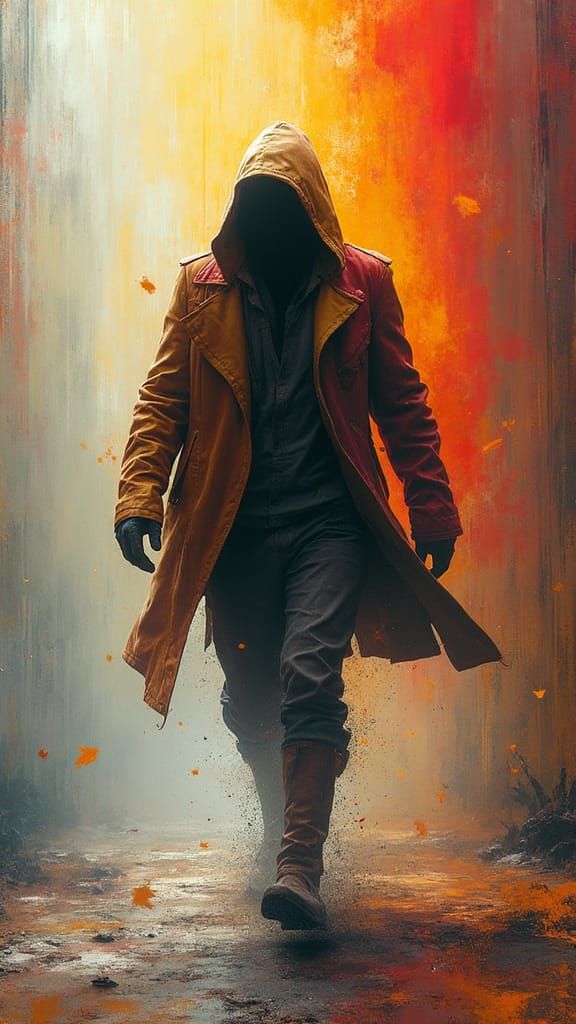 Dynamic Figure in Motion with Abstract Shapes