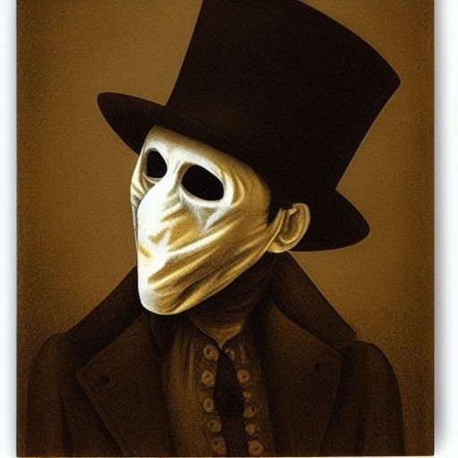 Man with Plague Doctor Mask in Renaissance Style