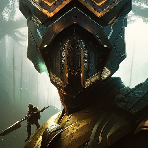 Armored Warrior with Nordic Tattoos in Ultra-Detailed Style