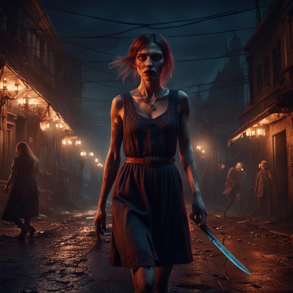 Horrific Night Encounter: Girl and Dancing Lady