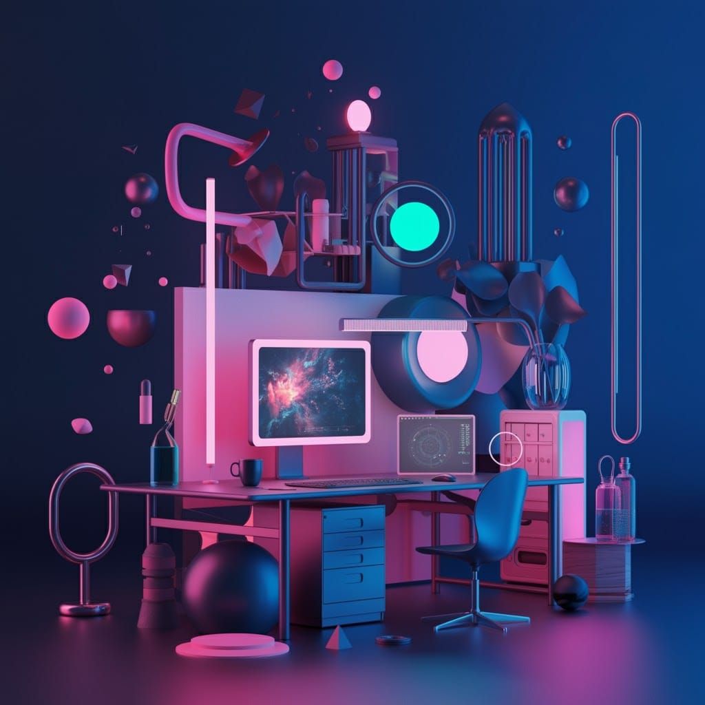 Minimalist Product Design in Futuristic Setting