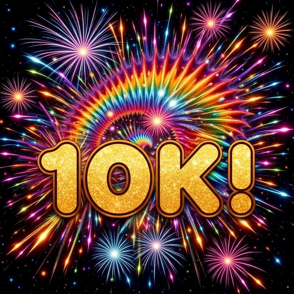 Vibrant Rainbow Fireworks and Sparklers Celebration