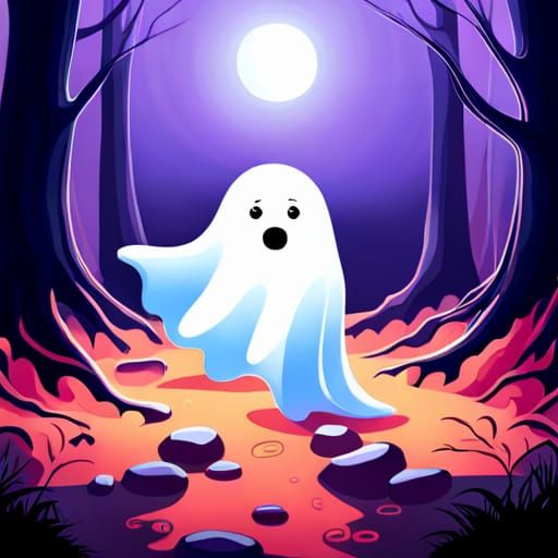 Adorable Ghost: A Cute, Friendly Apparition