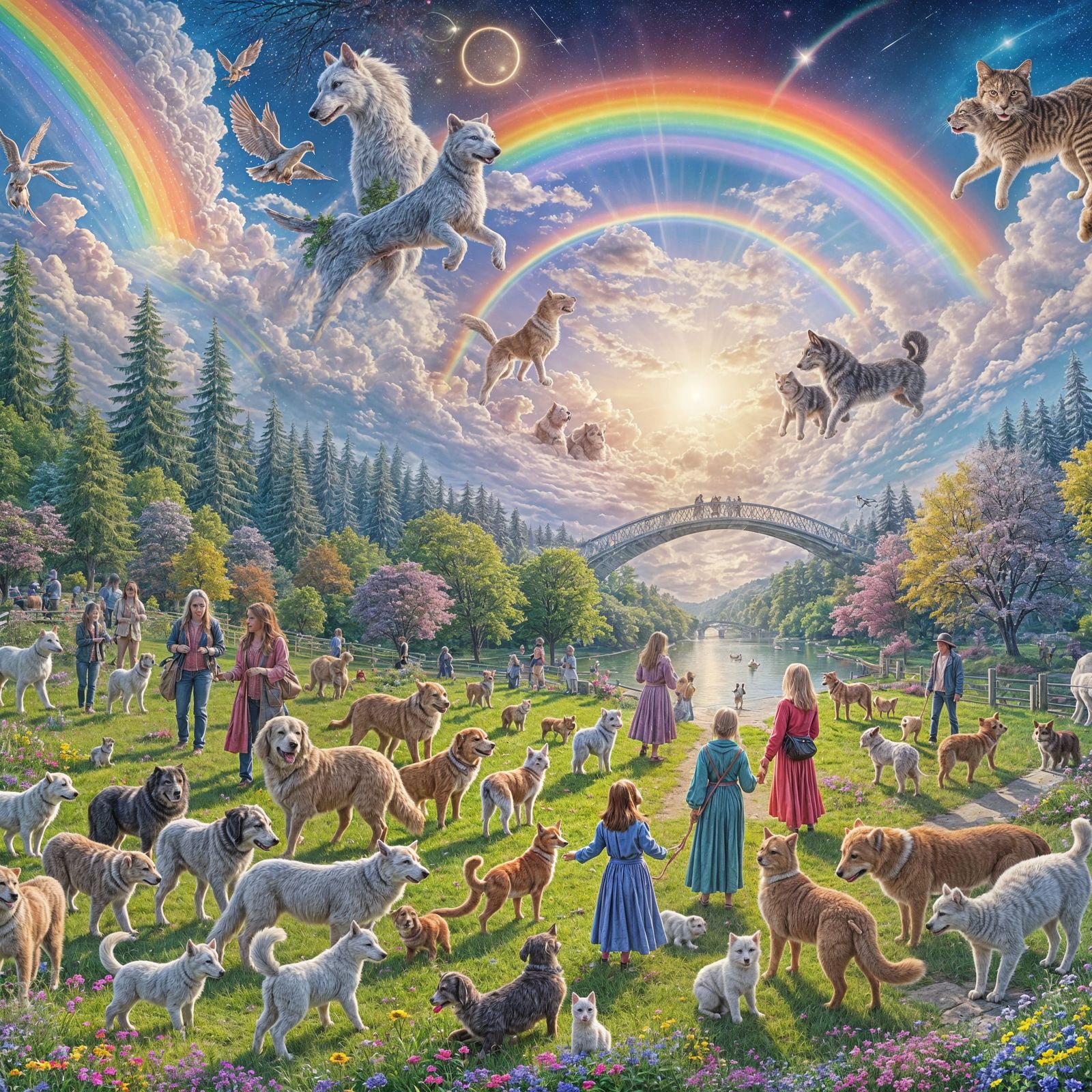 Rainbow Bridge: A Joyful Reunion of Pets and Owners