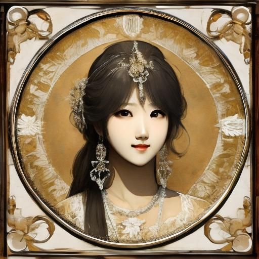 Elegant Portrait of a Beautiful Girl