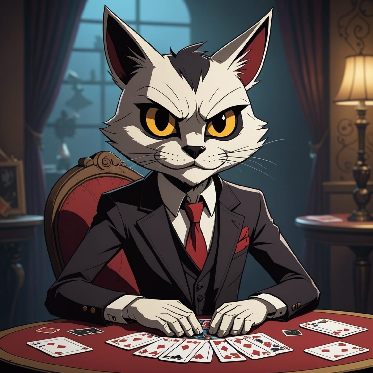 Husk Deals Cards in Hazbin Hotel Speakeasy