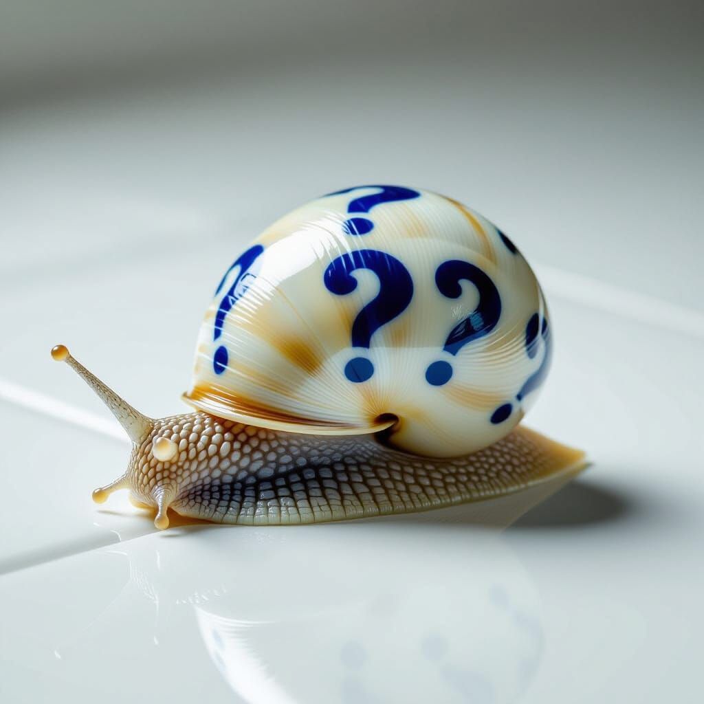 Blue Question Mark Snail