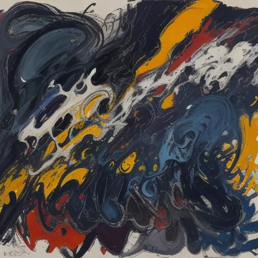 Surreal Wombat Dissolving into Person and Bat: Cubist Style