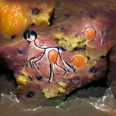Prehistoric Cave Painting of Fruitcake