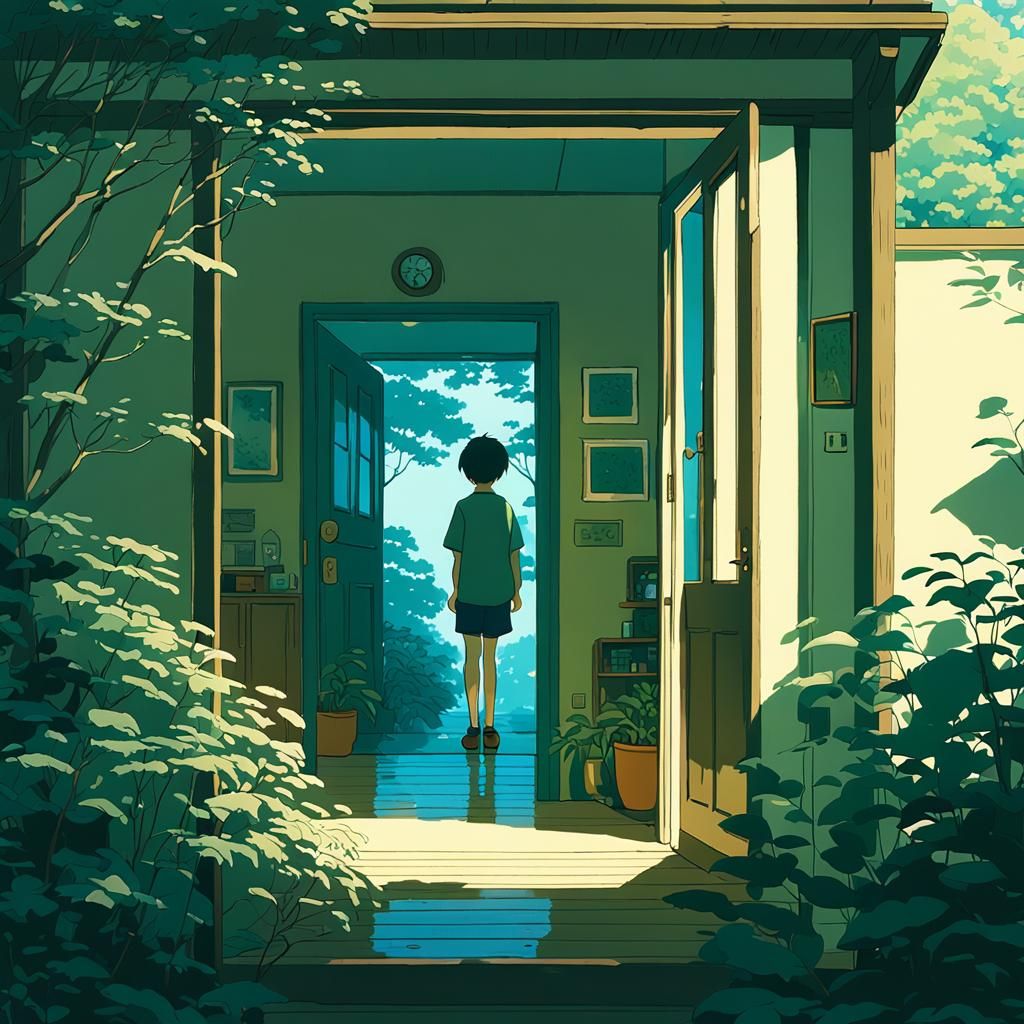 Kame at Home: Anime Concept Art by Makoto Shinkai