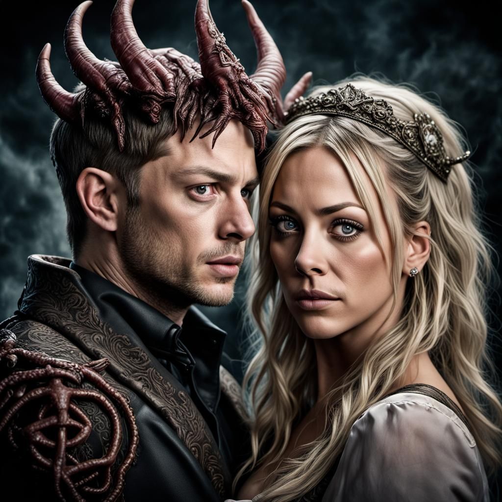 Lovecraftian Demon King and Queen Portrait