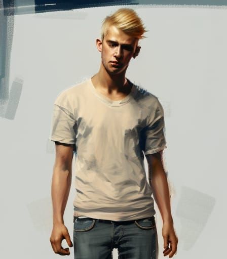 Detailed Portrait of a Young Man, Illustration