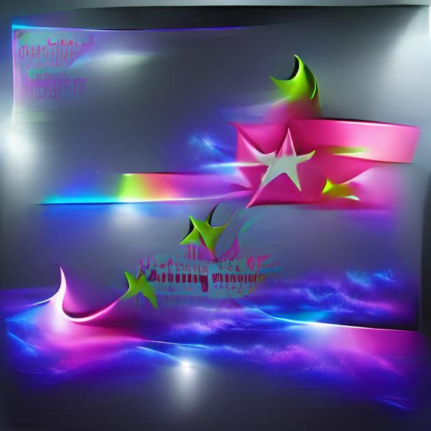 Holographic Morning Star with Neon Glow