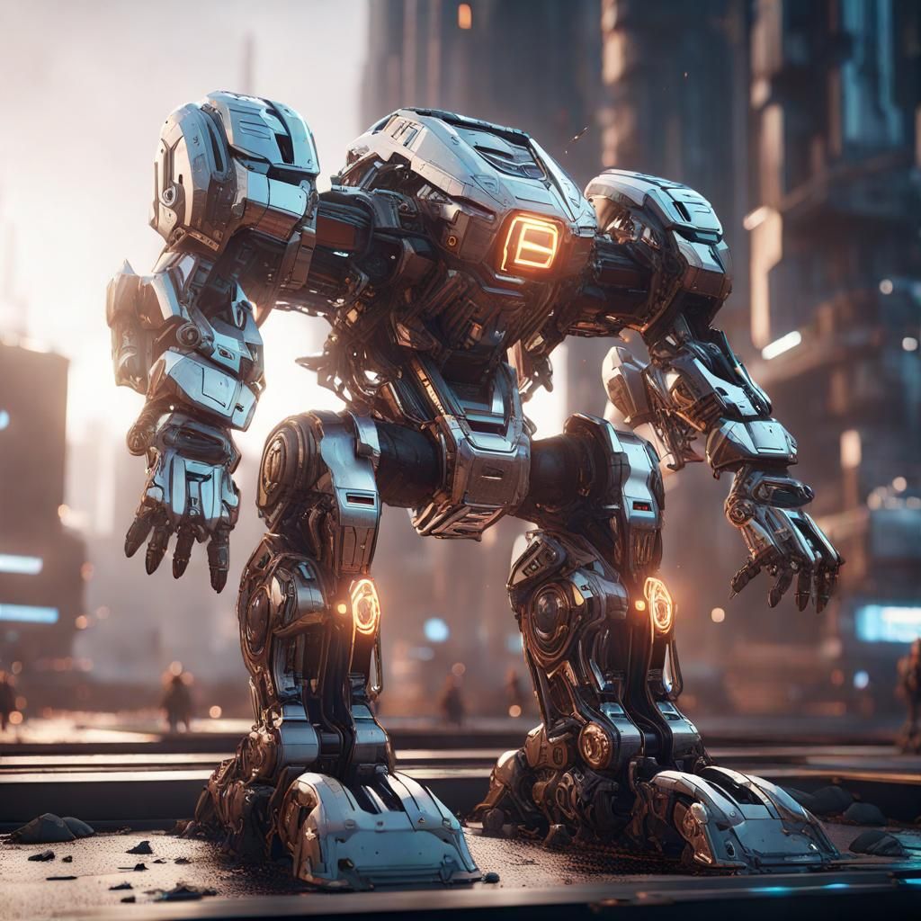Intricate Sci-Fi Mech Design Rendered in 8K