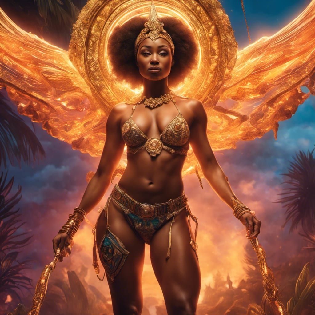 Warrior Acrobat in Fantasy Nature, DND Art