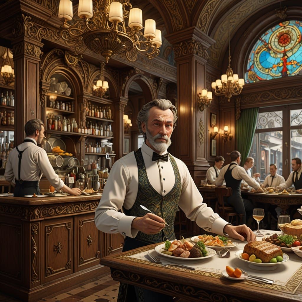 Long ago Waiter -Regulation Goatee - Just like er... (me)