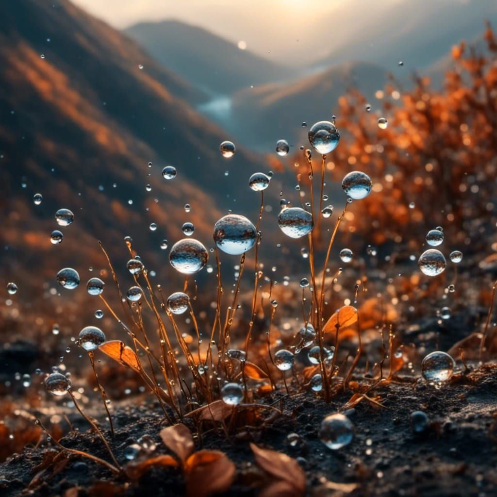 <lora:azuren:1.0> <lora:waterdrops:1.0>mountains in autumn, waterdrops
