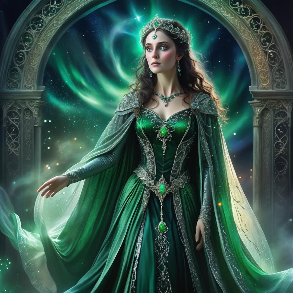 Ethereal Morgan le Fay in Mystical Realm
