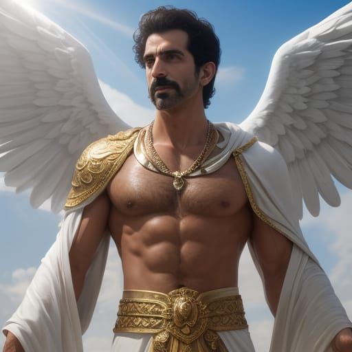Borat as Angel with Sun Fire Aura