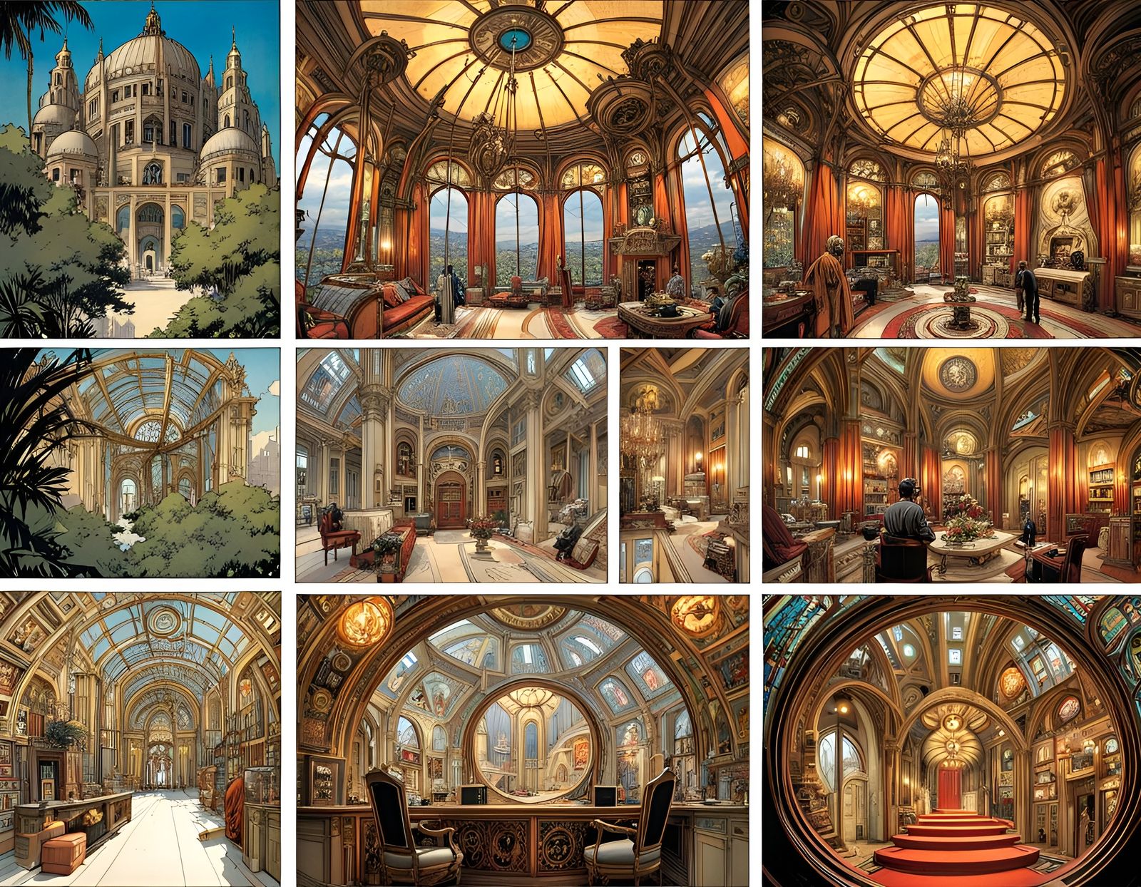 Art Nouveau Comic Book Page by Doran and Kaluta